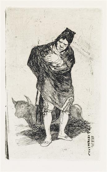 FRANCISCO JOSÉ DE GOYA A group of 6 etchings with aquatint and drypoint executed in Bordeaux between 1824 and 1828.